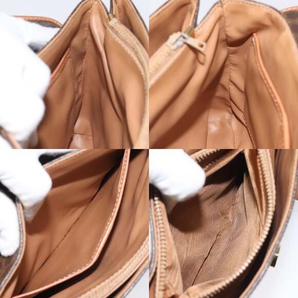 CELINE Macadam Canvas Hand Bag Pvc Leather Brown - Picture 12 of 13